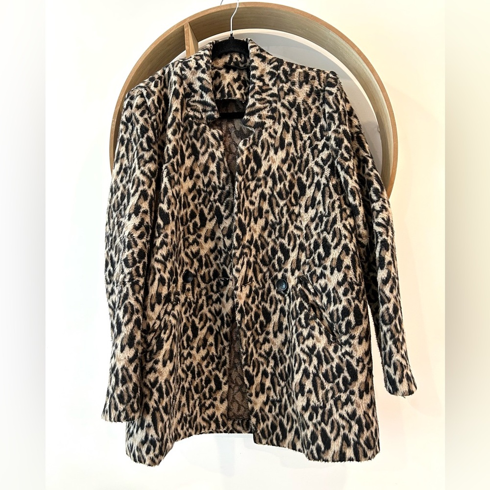 RD Style Cheetah Print Teddy Jacket